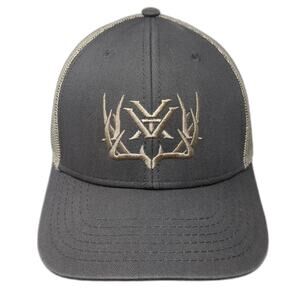 Vortex Snapback Trucker Hat Gray One Size Adjustable Embroidered Mesh Back